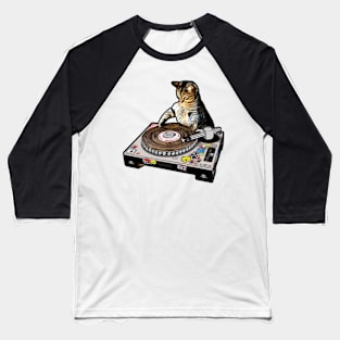 DJ Cat Scratch Baseball T-Shirt